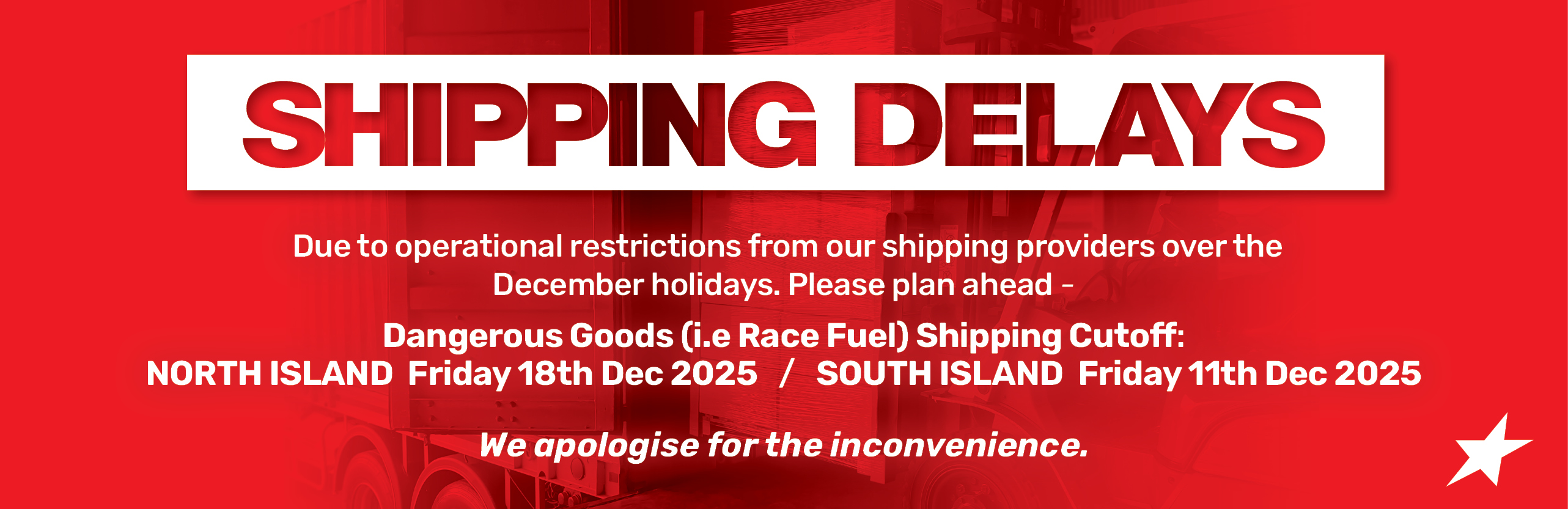 Shipping Delays - Please plan ahead