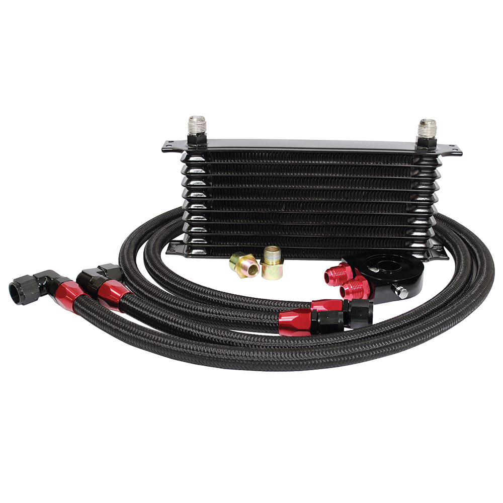 Oil Cooler Kit (Black) 10-row