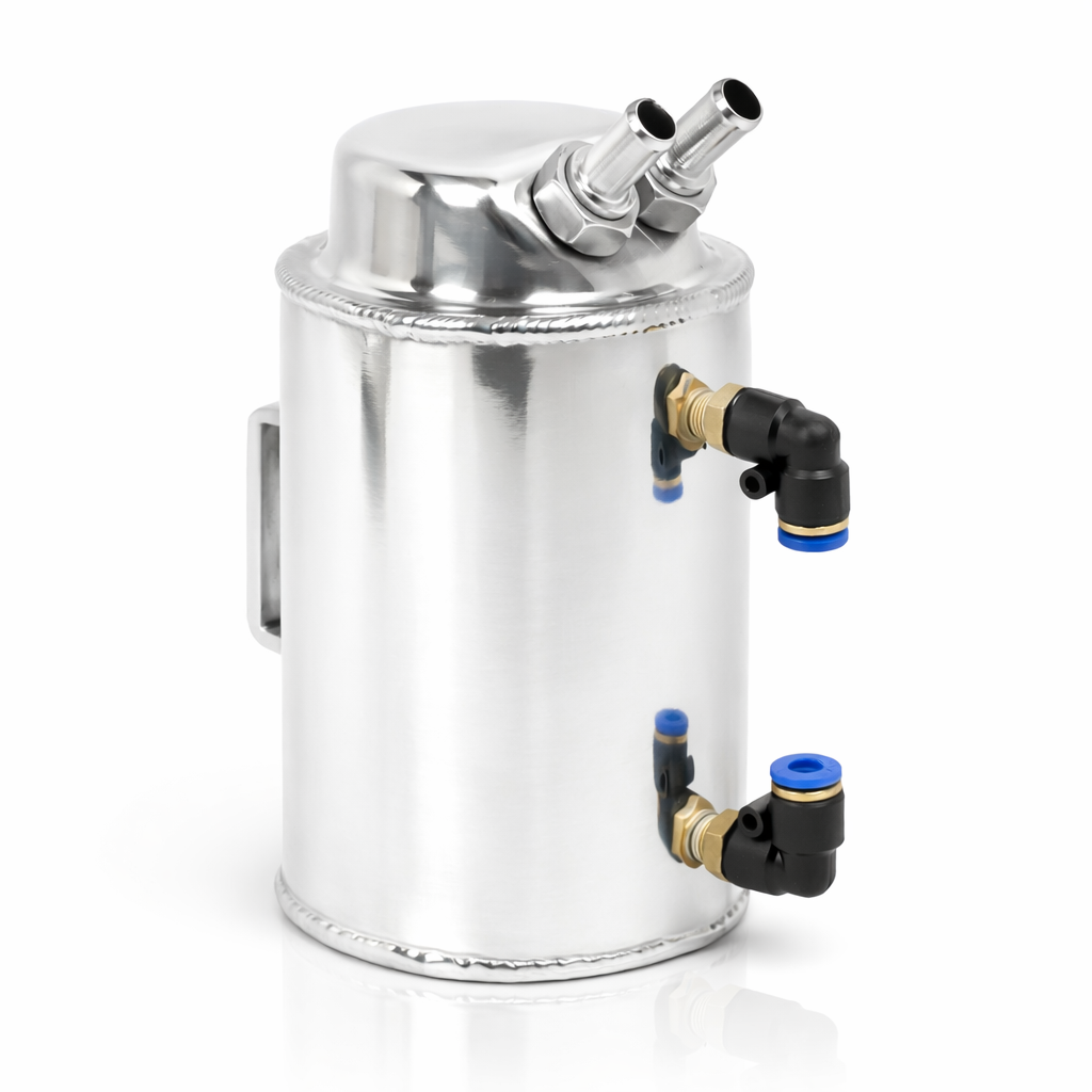 oil catch can polished aluminium round .5 litre